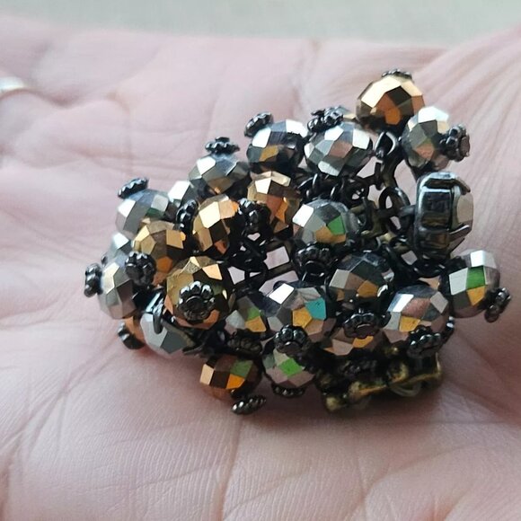 Women Rings Fashion Jewelry Silver/Gold Tone Beads Rings Size Adjustable - Picture 3 of 8